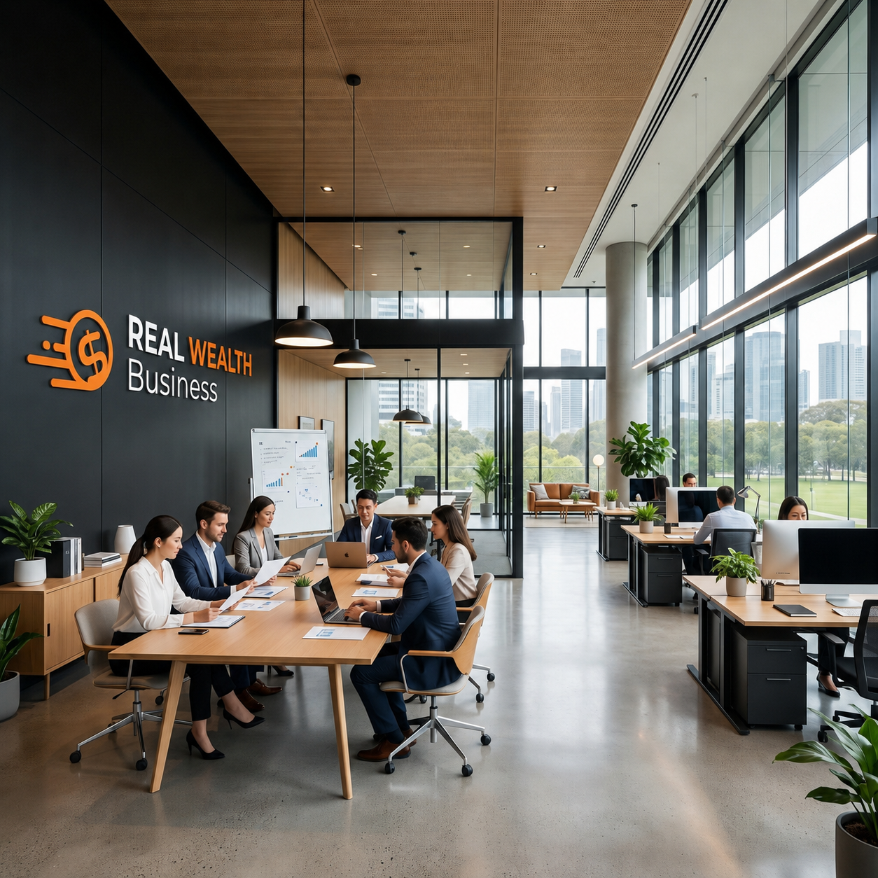 Real Wealth Business Office Workspace