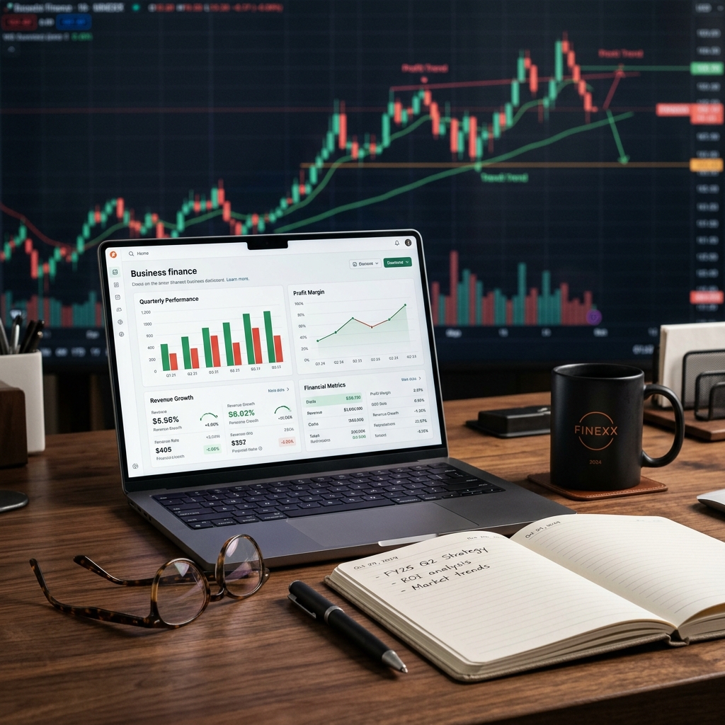 Business Finance Workspace Mockup