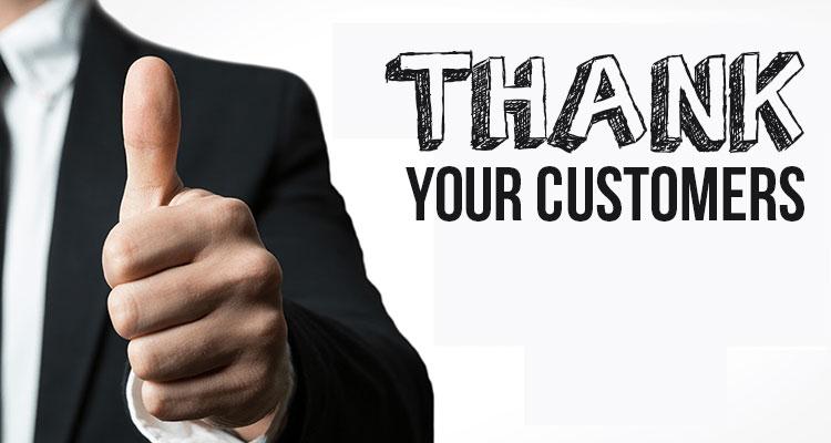 Thank your customers