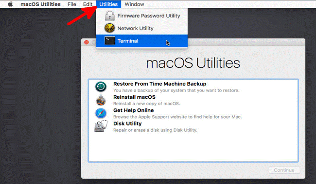 macOS utility window