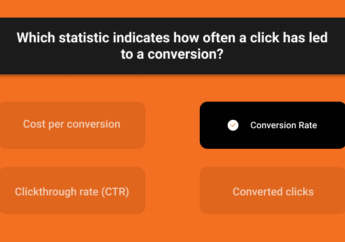 which statistic indicates how often a click has led to a conversion