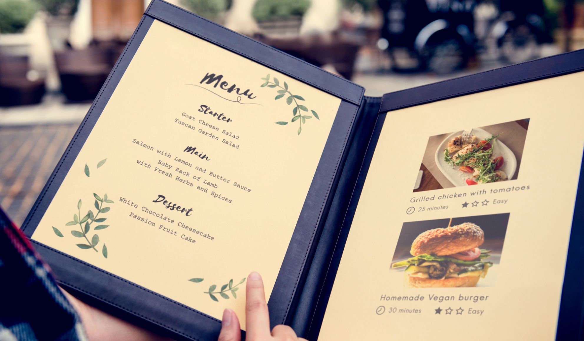 An Attractive Restaurant Menu