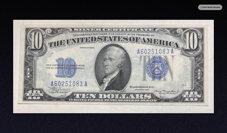 $10 Silver Certificate Dollar Bills