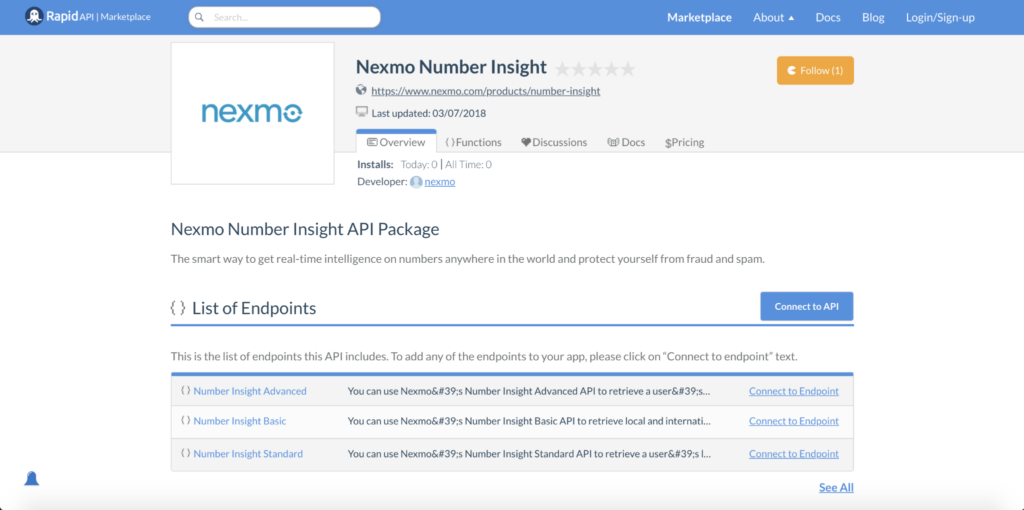 Nexmo Number Insight API