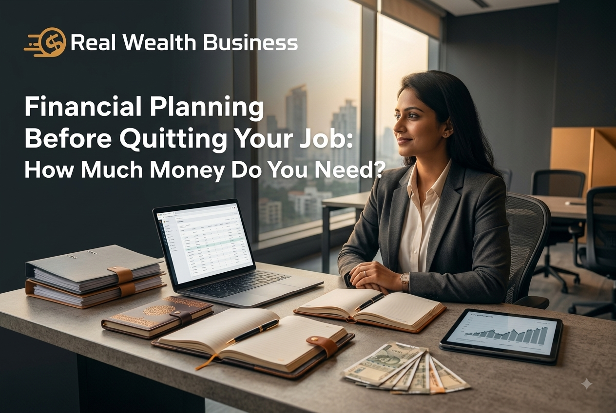 Indian professional woman sitting at a modern corporate desk analyzing financial documents and charts on a tablet.
