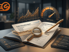 High credit score gauge meter beside financial planning charts and CIBIL report analysis